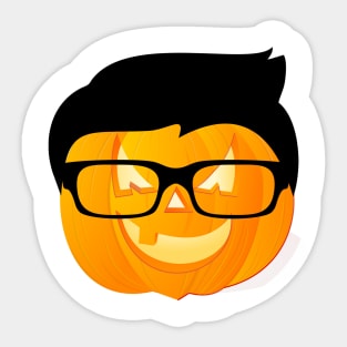 Halloween Funny Gamer Pumpkin Gift Sticker